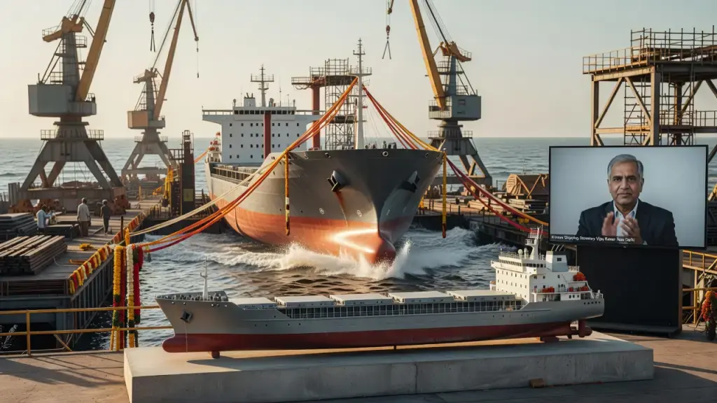 Indian Shipyard Advances Norwegian Cargo Fleet Order With Eco-Friendly Vessel Launch